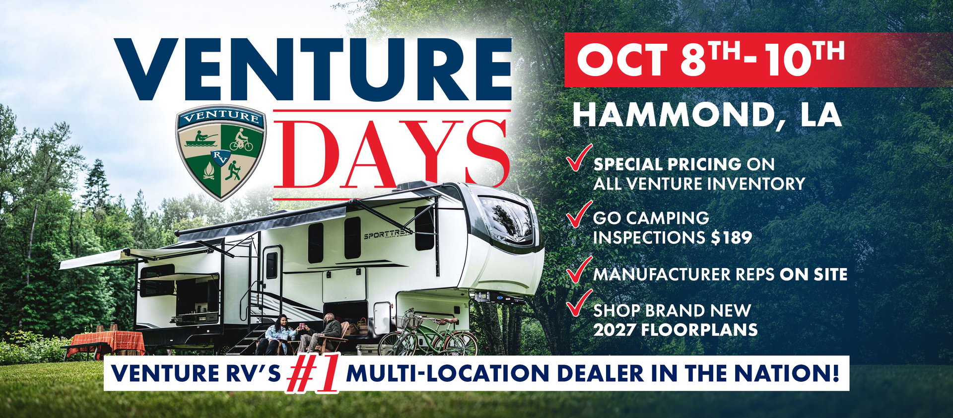 Venture Days Sales Event | Hammond, LA, October 8–10, 2026, Hammond, LA