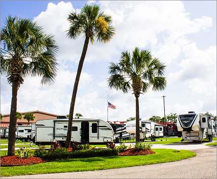 Tour new RVs on the lot