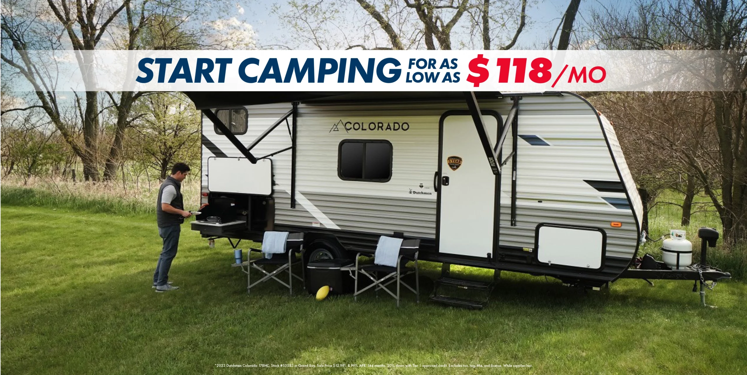 Start Camping for as Low as $118/month